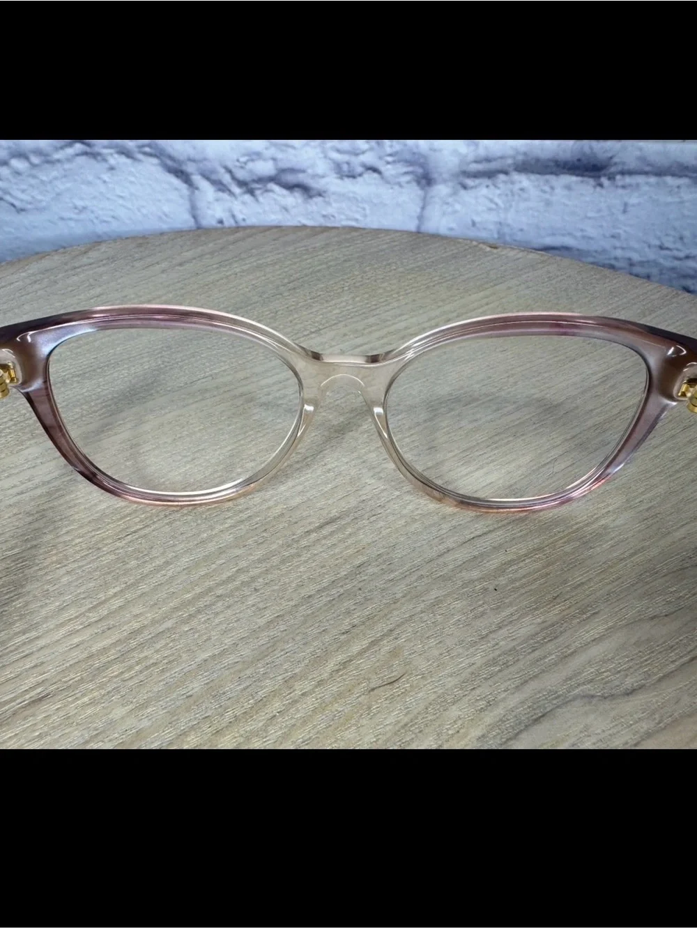 Coach Eyeglasses HC 6181 5656 Transparent Pink Ombre Semi Cat Eye